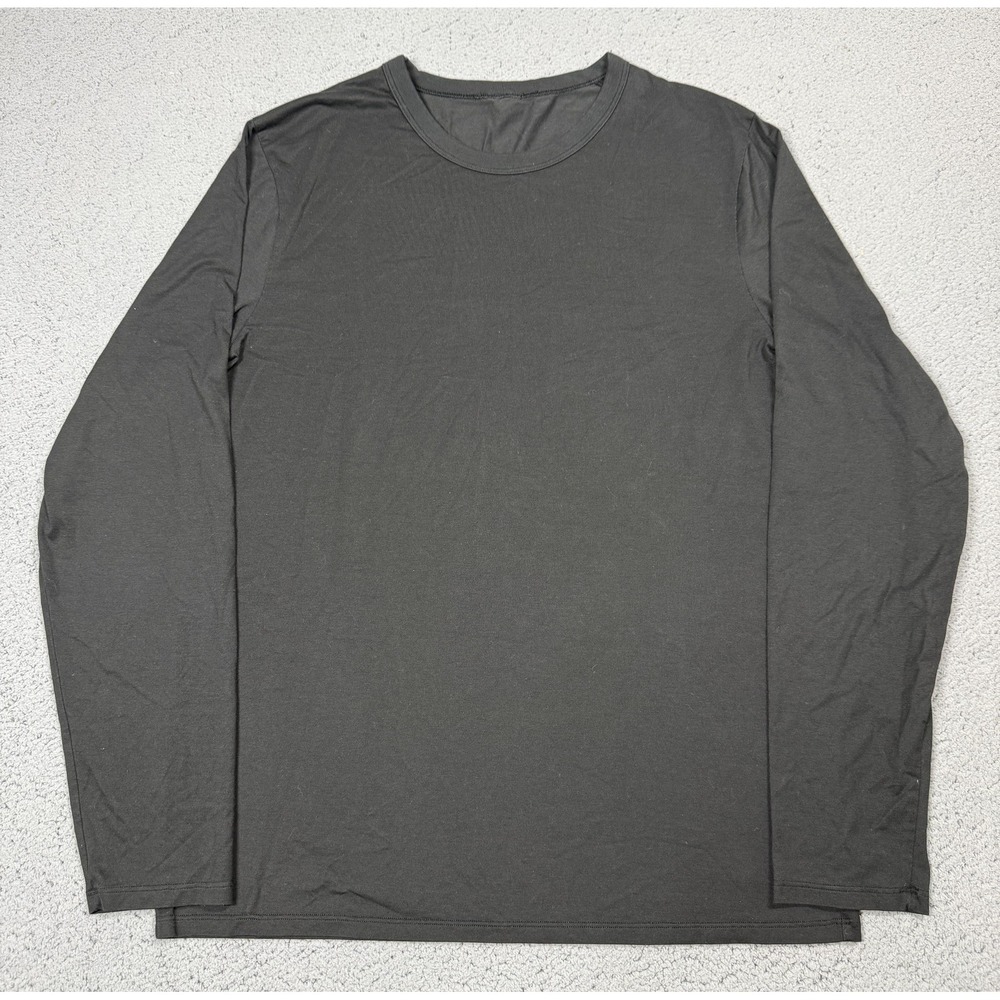 Lululemon Shirt Mens Large Black Long Sleeve Crewneck Athletic Performance Top